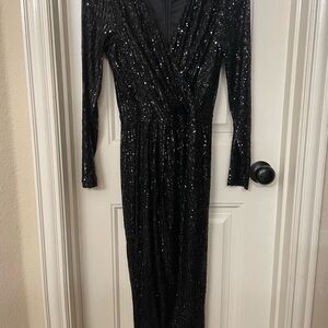 Ivy City Co Starstruck Dress, small, black sequin